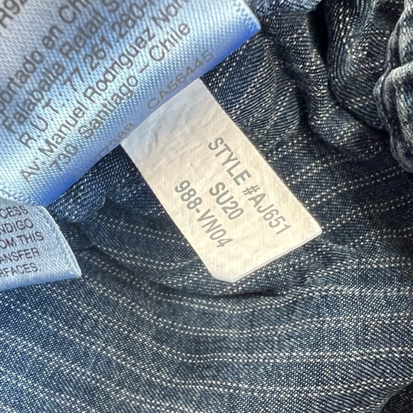 J. Crew Denim Seaside Short in Stripe Blue Women's Drawstring Shorts Size Medium - Picture 6 of 6